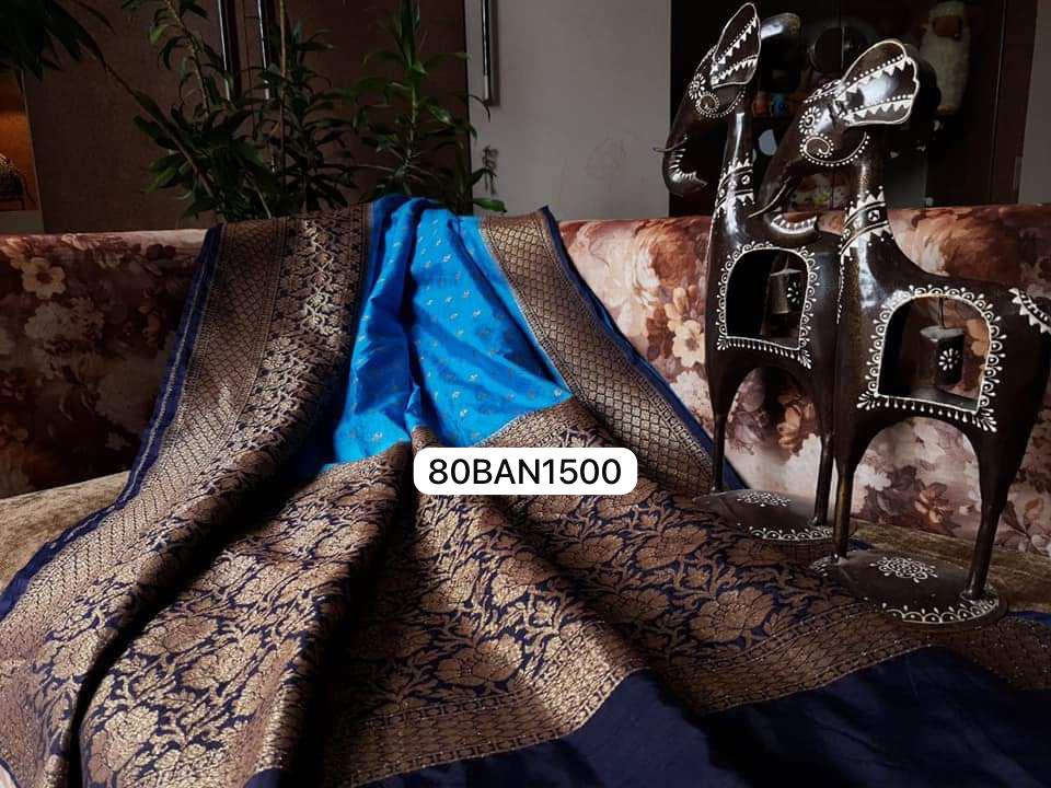 Royal Blue- Banarasi Semi Dupion Silk Saree