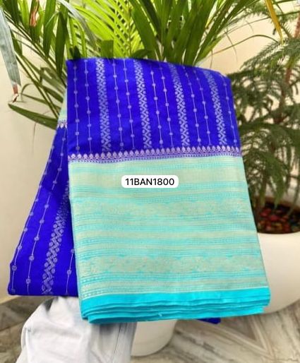 Royal Blue- Banarasi Chiniya Silk Saree
