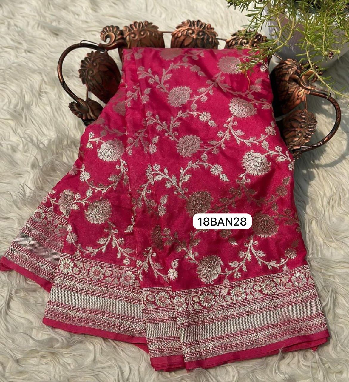 Blush Pink- Banarasi Masru Pure Silk Saree.