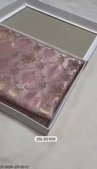 Soft Pink- Banarasi Mashru Silk Saree