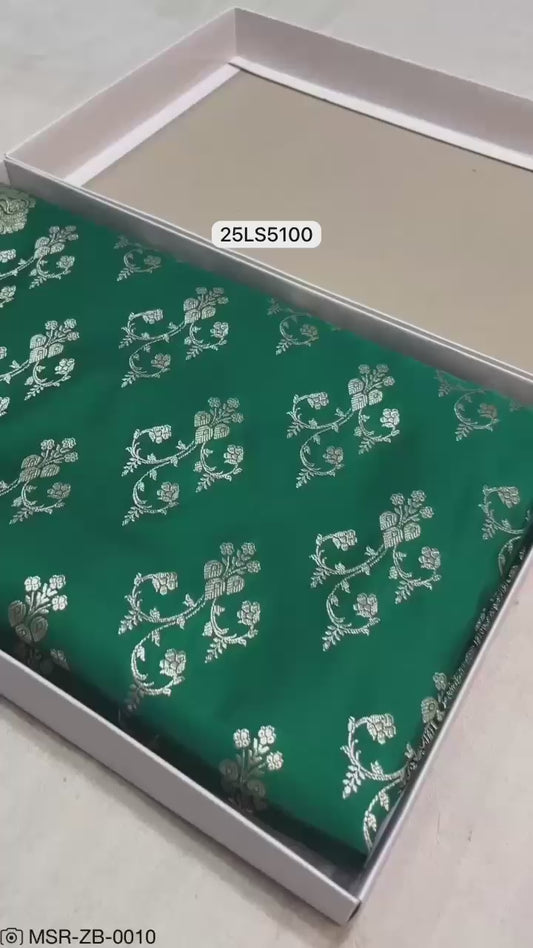 Green- Banarasi Mashru Silk Saree