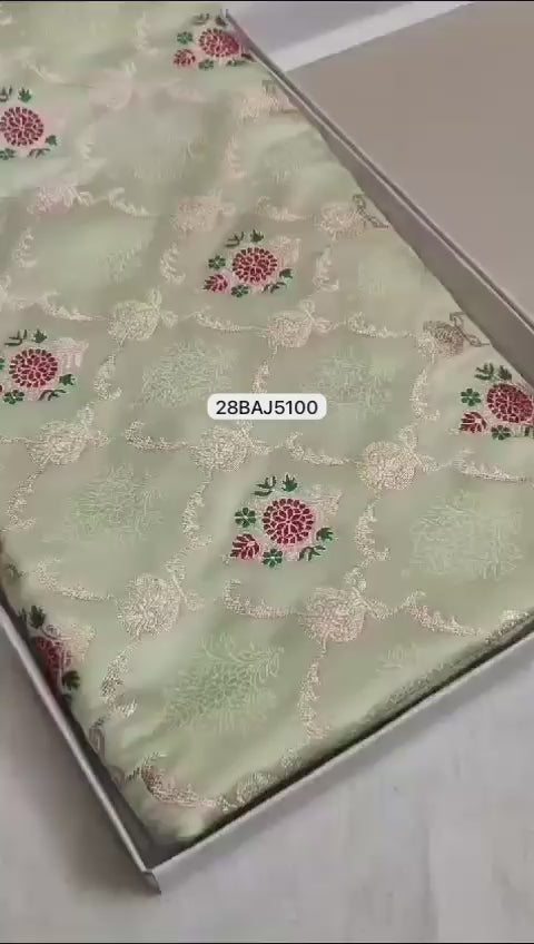 Light Green- Banarasi Mashru Silk Saree